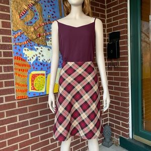 Worthington Women’s Red Tartan A-Line Skirt